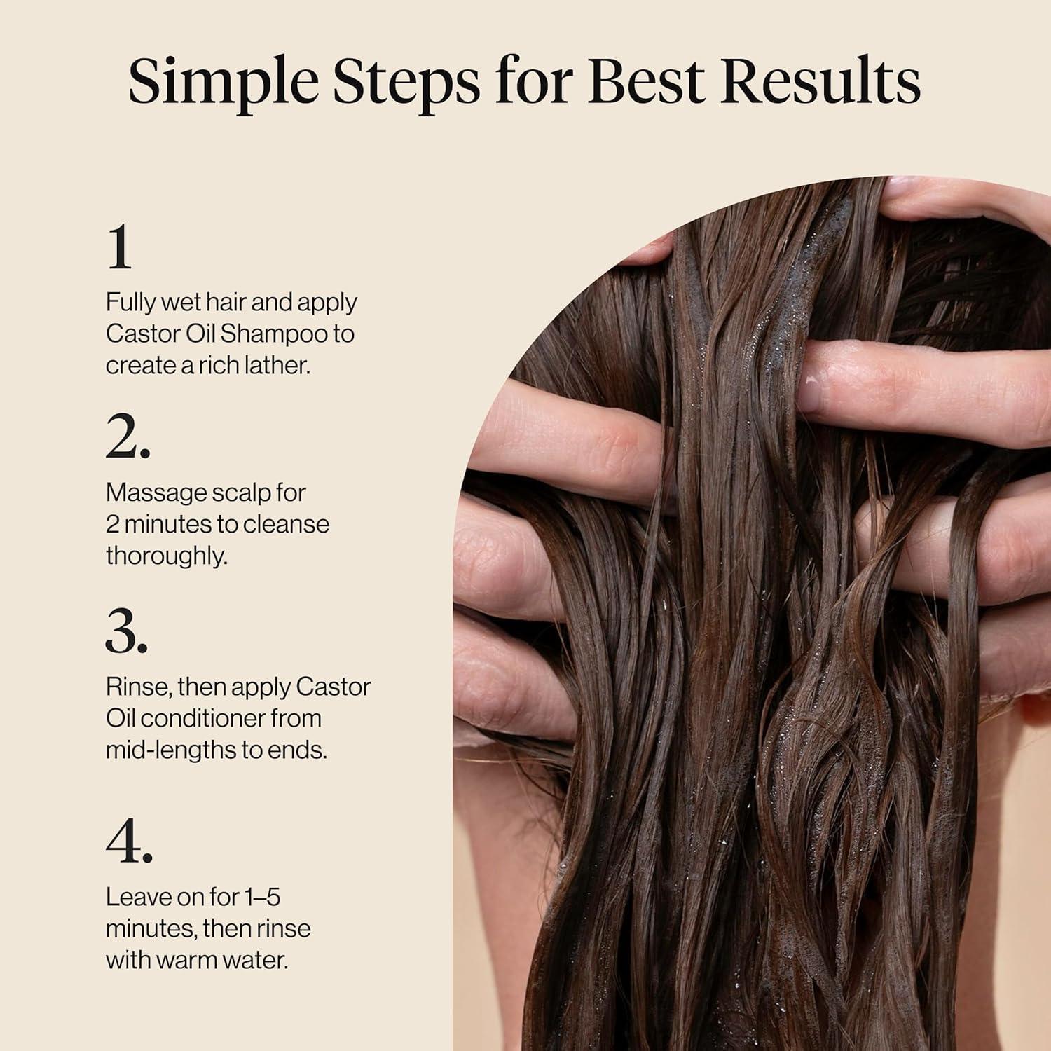 imageKitsch Smoothing Castor Oil Liquid Shampoo Nourishing Hair Shampoo for Men and Women Smooths Dry Damaged amp Frizzy Hair Clean BioBased ColorSafe Hair Care Made in USA 12 oz