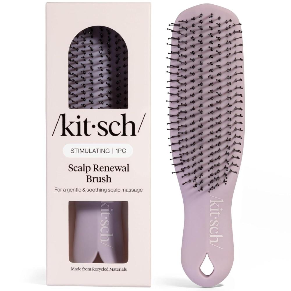 imageKitsch Scalp Renewal Brush Exfoliating amp Scalp Massager for Hair Growth Gentle Head Massage Brush to Remove Buildup Boost Circulation amp Relaxing Head Scrubber for Washing Hair Soft Violet