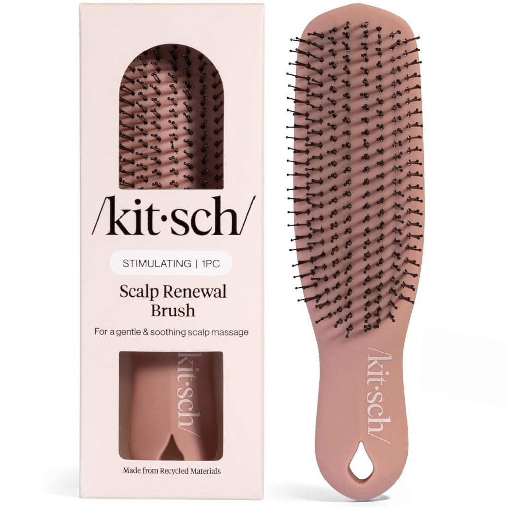 imageKitsch Scalp Renewal Brush  Exfoliating amp Scalp Massager for Hair Growth Gentle Head Massage Brush to Remove Buildup Boost Circulation amp Relaxing Head Scrubber for Washing Hair  Terracotta