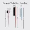 Kitsch Detail & Define Styling Brushes Set – Hair Styling Combs Kit with Pintail Comb, Edge Brush & Teasing Tool, Comb Set for Precision Parts, Smooth Edges, Volume & Slick Back Hair Brush Styling