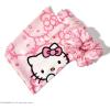 Kitsch Hello Kitty Satin Pillowcase, Softer Than Silk for Hair & Skin, Machine Washable, Wrinkle-Free, Standard Size, and Satin Scrunchies No Damage Hair Ties Pink Kitty Faces, 2 Piece Set(Pink Kitty Faces)