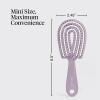 Kitsch Mini Detangling Flexi Hairbrush – Flexible Curly Hair Brush for Women, Men & Kids | Detangler Brush with Bendable Frame and Ultra-Smooth Bristles for Wet or Dry Strands – Soft Violet