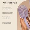 Kitsch Mini Detangling Flexi Hairbrush – Flexible Curly Hair Brush for Women, Men & Kids | Detangler Brush with Bendable Frame and Ultra-Smooth Bristles for Wet or Dry Strands – Soft Violet