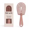 Kitsch Mini Detangling Flexi Hairbrush – Flexible Curly Hair Brush for Women, Men & Kids | Detangler Brush with Bendable Frame and Ultra-Smooth Bristles for Wet or Dry Strands – Terracotta