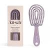 Kitsch Mini Detangling Flexi Hairbrush – Flexible Curly Hair Brush for Women, Men & Kids | Detangler Brush with Bendable Frame and Ultra-Smooth Bristles for Wet or Dry Strands – Soft Violet