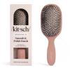 Kitsch Smooth & Polish Brush – Dual Bristle Detangler Brush, Shine & Frizz Control – Vegan Boar & Nylon Hair Brush with Cushioned Pad for Scalp Massage – Hair Care Tool for All Hair Types – Terracotta(Terracotta)
