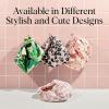 Bridgerton x Kitsch Satin-Lined Flexi Shower Caps for Women Reusable Waterproof – Large Wide Shower Cap for Women & Men, Adjustable, Stylish Hair Cap for Showers, For Long & Short Hair – Wisteria(Cherry Print)