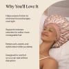 Kitsch x Bridgerton Satin Bonnet for Sleeping – Softer Than Silk Bonnet For Sleeping Women – Secure Fit, Adjustable, Night Cap For Curly & Textured Hair – Prevents Breakage & Tangles – Garden Toile(Terracotta Checker)