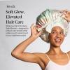 Kitsch x Bridgerton Satin Bonnet for Sleeping – Softer Than Silk Bonnet For Sleeping Women – Secure Fit, Adjustable, Night Cap For Curly & Textured Hair – Prevents Breakage & Tangles – Garden Toile(Aura)
