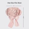 Kitsch x Bridgerton Satin Bonnet for Sleeping – Softer Than Silk Bonnet For Sleeping Women – Secure Fit, Adjustable, Night Cap For Curly & Textured Hair – Prevents Breakage & Tangles – Garden Toile(Blush)