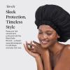 Kitsch x Bridgerton Satin Bonnet for Sleeping – Softer Than Silk Bonnet For Sleeping Women – Secure Fit, Adjustable, Night Cap For Curly & Textured Hair – Prevents Breakage & Tangles – Garden Toile(Black)