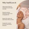 Kitsch x Bridgerton Satin Bonnet for Sleeping – Softer Than Silk Bonnet For Sleeping Women – Secure Fit, Adjustable, Night Cap For Curly & Textured Hair – Prevents Breakage & Tangles – Garden Toile(Blush)