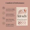 Kitsch x Bridgerton Satin Bonnet for Sleeping – Softer Than Silk Bonnet For Sleeping Women – Secure Fit, Adjustable, Night Cap For Curly & Textured Hair – Prevents Breakage & Tangles – Garden Toile(Terracotta Checker)