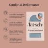 Kitsch x Bridgerton Satin Bonnet for Sleeping – Softer Than Silk Bonnet For Sleeping Women – Secure Fit, Adjustable, Night Cap For Curly & Textured Hair – Prevents Breakage & Tangles – Garden Toile(Haze Blue)