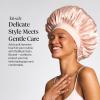 Kitsch x Bridgerton Satin Bonnet for Sleeping – Softer Than Silk Bonnet For Sleeping Women – Secure Fit, Adjustable, Night Cap For Curly & Textured Hair – Prevents Breakage & Tangles – Garden Toile(Blush)