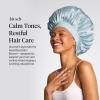 Kitsch x Bridgerton Satin Bonnet for Sleeping – Softer Than Silk Bonnet For Sleeping Women – Secure Fit, Adjustable, Night Cap For Curly & Textured Hair – Prevents Breakage & Tangles – Garden Toile(Haze Blue)
