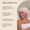 Kitsch x Bridgerton Satin Bonnet for Sleeping – Softer Than Silk Bonnet For Sleeping Women – Secure Fit, Adjustable, Night Cap For Curly & Textured Hair – Prevents Breakage & Tangles – Garden Toile(Cherry Print)