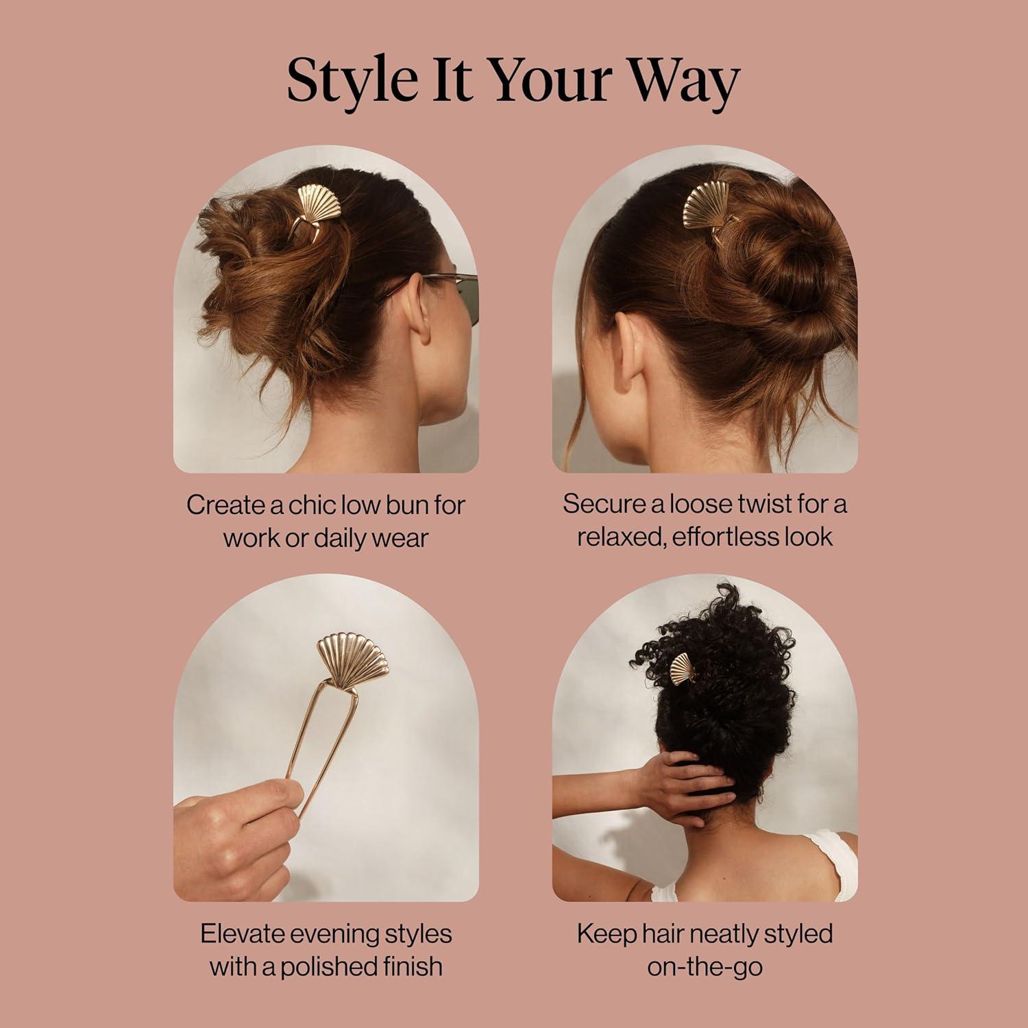 imageKitsch French Hair Pins for Women Elegant amp Durable Metal French Pin for Updos Chignon Buns amp Twist Hairstyles Secure Hold All Day Comfortable Fit Ideal Gifts for Women Clam Shell 1pcClam Shell