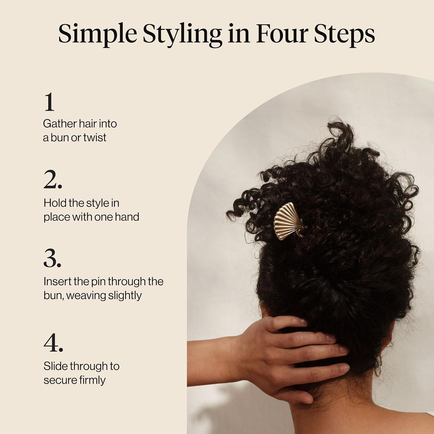 imageKitsch French Hair Pins for Women Elegant amp Durable Metal French Pin for Updos Chignon Buns amp Twist Hairstyles Secure Hold All Day Comfortable Fit Ideal Gifts for Women Clam Shell 1pcClam Shell