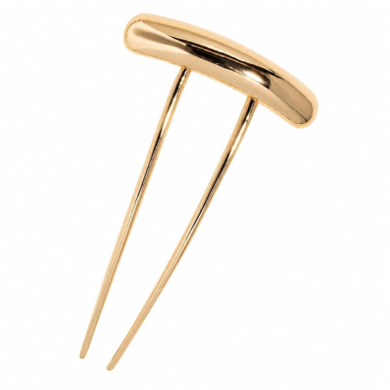 imageKitsch French Hair Pins for Women Elegant amp Durable Metal French Pin for Updos Chignon Buns amp Twist Hairstyles Secure Hold All Day Comfortable Fit Ideal Gifts for Women Clam Shell 1pcMetal Barrette Gold