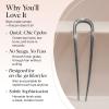 Kitsch French Hair Pins for Women – Elegant & Durable Metal French Pin for Updos, Chignon, Buns & Twist Hairstyles | Secure Hold All Day, Comfortable Fit | Ideal Gifts for Women- Clam Shell, 1pc(Hematite)