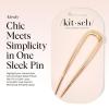 Kitsch French Hair Pins for Women – Elegant & Durable Metal French Pin for Updos, Chignon, Buns & Twist Hairstyles | Secure Hold All Day, Comfortable Fit | Ideal Gifts for Women- Clam Shell, 1pc(Gold)
