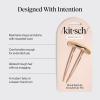 Kitsch French Hair Pins for Women – Elegant & Durable Metal French Pin for Updos, Chignon, Buns & Twist Hairstyles | Secure Hold All Day, Comfortable Fit | Ideal Gifts for Women- Clam Shell, 1pc(Metal Barrette Gold)