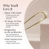 Kitsch French Hair Pins for Women – Elegant & Durable Metal French Pin for Updos, Chignon, Buns & Twist Hairstyles | Secure Hold All Day, Comfortable Fit | Ideal Gifts for Women- Clam Shell, 1pc(Gold)