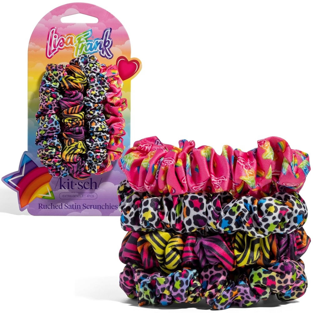 imageKitsch x Star Wars R2D2 amp Stormtrooper Scrunchies for Women Softer Than Silk Scrunchie No Crease Hair Ties Perfect For Day And Night Creaseless Hair Accessories Ideal Gifts for Women 2pcsRainbow Leopard