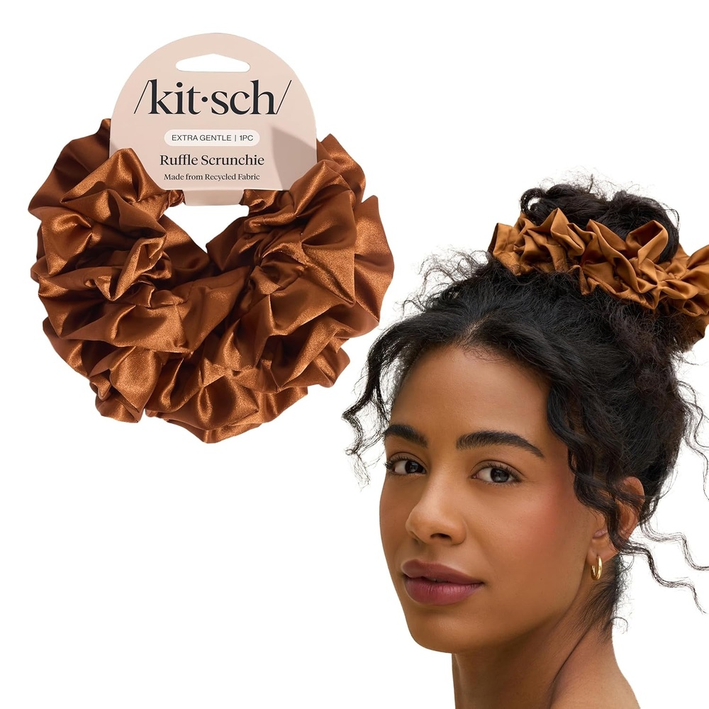 imageKitsch x Star Wars R2D2 amp Stormtrooper Scrunchies for Women Softer Than Silk Scrunchie No Crease Hair Ties Perfect For Day And Night Creaseless Hair Accessories Ideal Gifts for Women 2pcsCamel