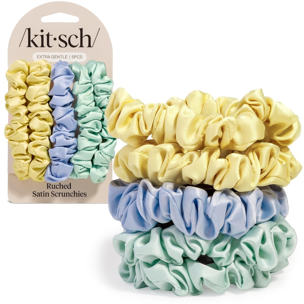 imageKitsch x Star Wars R2D2 amp Stormtrooper Scrunchies for Women Softer Than Silk Scrunchie No Crease Hair Ties Perfect For Day And Night Creaseless Hair Accessories Ideal Gifts for Women 2pcsPastel YellowBlueGreen