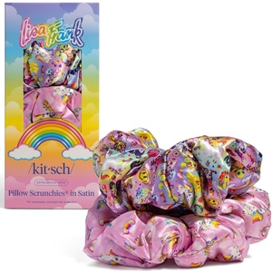 Kitsch x Star Wars R2-D2 & Stormtrooper Scrunchies for Women- Softer Than Silk Scrunchie, No Crease Hair Ties, Perfect For Day And Night Creaseless Hair Accessories | Ideal Gifts for Women – 2pcs(Lisa Frank)