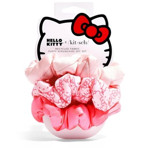 Kitsch x Star Wars R2-D2 & Stormtrooper Scrunchies for Women- Softer Than Silk Scrunchie, No Crease Hair Ties, Perfect For Day And Night Creaseless Hair Accessories | Ideal Gifts for Women – 2pcs(Hello Kitty)