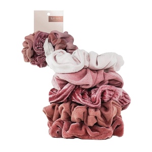 Kitsch x Star Wars R2-D2 & Stormtrooper Scrunchies for Women- Softer Than Silk Scrunchie, No Crease Hair Ties, Perfect For Day And Night Creaseless Hair Accessories | Ideal Gifts for Women – 2pcs(Velvet Blush/Mauve)