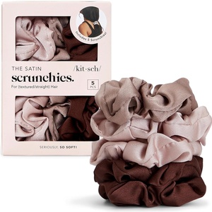 Kitsch x Star Wars R2-D2 & Stormtrooper Scrunchies for Women- Softer Than Silk Scrunchie, No Crease Hair Ties, Perfect For Day And Night Creaseless Hair Accessories | Ideal Gifts for Women – 2pcs(Cameo)